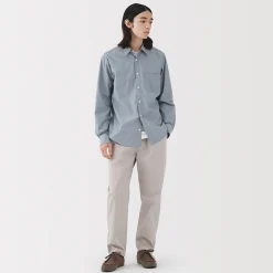 Chemises^Muji Chemise à manches longues en coton lavé homme