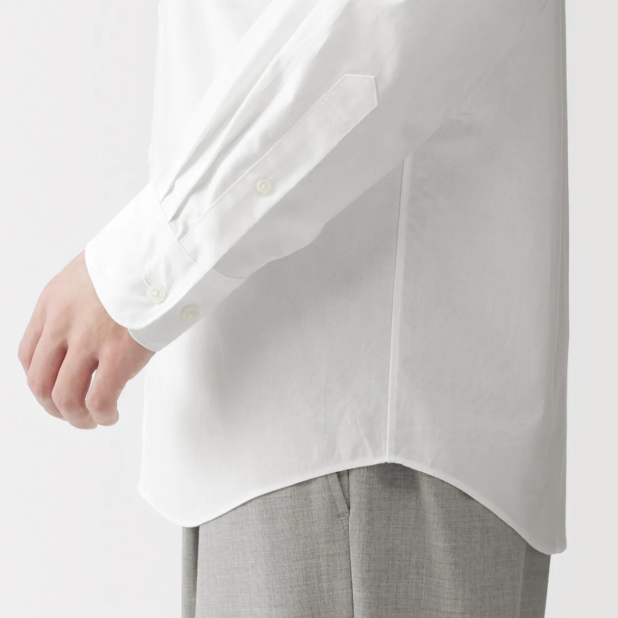 Chemises^Muji Chemise à manches longues en coton lavé homme