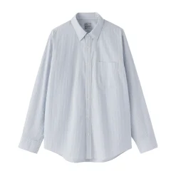 Chemises^Muji Chemise à manches longues en coton lavé homme