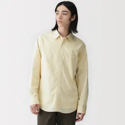 Chemises^Muji Chemise à manches longues en coton lavé homme