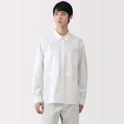 Chemises^Muji Chemise à poche en coton biologique pour homme