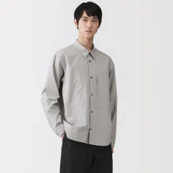 Chemises^Muji Chemise à poche en coton biologique pour homme