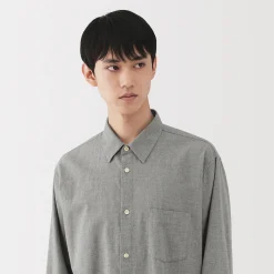 Chemises^Muji Chemise en coton brossé pour homme