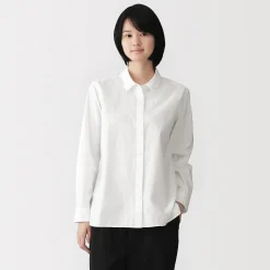 Chemises^Muji Chemise en coton délavé à mailles larges pour femme