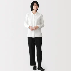 Chemises^Muji Chemise en coton délavé à mailles larges pour femme