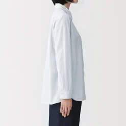 Chemises^Muji Chemise en coton délavé à mailles larges pour femme