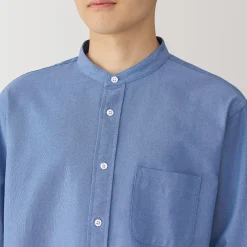 Chemises^Muji Chemise en coton Oxford lavé col officier pour homme