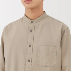 Chemises^Muji Chemise en coton Oxford lavé col officier pour homme