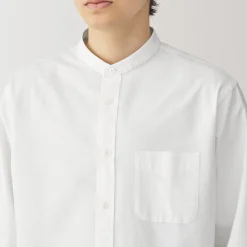 Chemises^Muji Chemise en coton Oxford lavé col officier pour homme