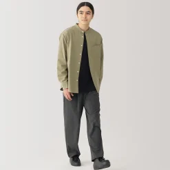 Chemises^Muji Chemise en coton Oxford lavé col officier homme