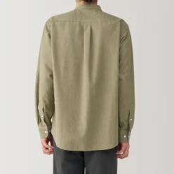 Chemises^Muji Chemise en coton Oxford lavé col officier homme