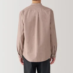 Chemises^Muji Chemise en coton Oxford lavé col officier homme