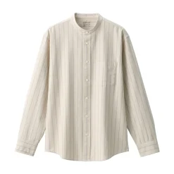 Chemises^Muji Chemise en coton Oxford lavé col officier homme