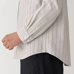 Chemises^Muji Chemise en coton Oxford lavé col officier homme