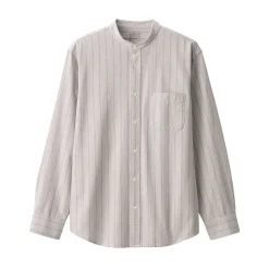 Chemises^Muji Chemise en coton Oxford lavé col officier homme