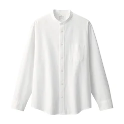 Chemises^Muji Chemise en coton Oxford lavé col officier homme