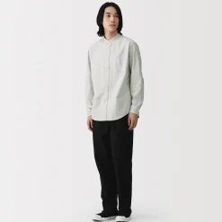 Chemises^Muji Chemise en coton Oxford lavé col officier pour homme