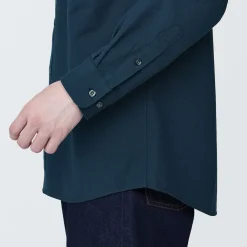 Chemises^Muji Chemise en coton Oxford lavé col boutonné homme
