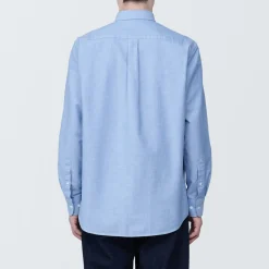 Chemises^Muji Chemise en coton Oxford lavé col boutonné homme