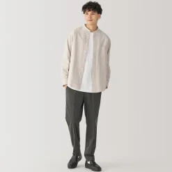 Chemises^Muji Chemise en coton Oxford lavé col officier pour homme…