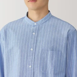 Chemises^Muji Chemise en coton Oxford lavé col officier pour homme…