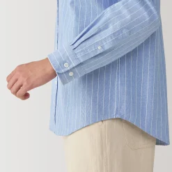 Chemises^Muji Chemise en coton Oxford lavé col officier pour homme…