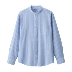 Chemises^Muji Chemise en coton Oxford lavé col officier pour homme…