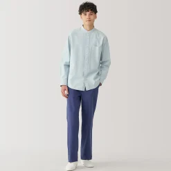 Chemises^Muji Chemise en coton Oxford lavé col officier pour homme…