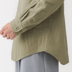 Chemises^Muji Chemise en double gaze en mélange de kapok pour homme