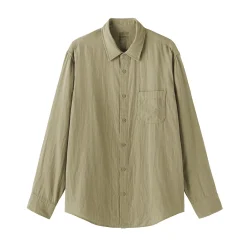 Chemises^Muji Chemise en double gaze en mélange de kapok pour homme