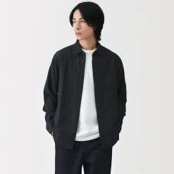 Chemises^Muji Chemise en double gaze en mélange de kapok pour homme