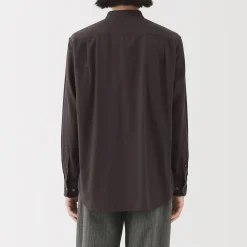 Chemises^Muji Chemise en flanelle col officier pour homme