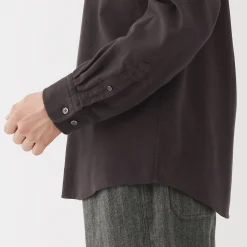Chemises^Muji Chemise en flanelle col officier pour homme