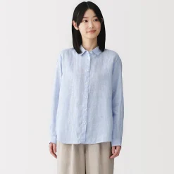 Chemises^Muji Chemise en lin lavé pour femme