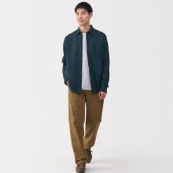 Chemises^Muji Chemise en lin lavé pour homme