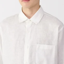Chemises^Muji Chemise en lin lavé pour homme