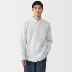Chemises^Muji Chemise en lin lavé pour homme