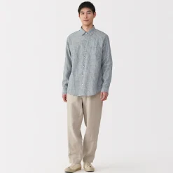 Chemises^Muji Chemise en lin lavé pour homme