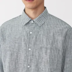 Chemises^Muji Chemise en lin lavé pour homme
