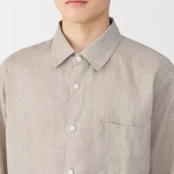 Chemises^Muji Chemise en lin lavé pour homme