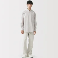 Chemises^Muji Chemise en popeline de coton biologique pour homme