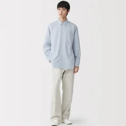 Chemises^Muji Chemise en popeline de coton biologique pour homme