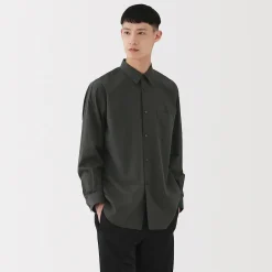 Chemises^Muji Chemise en popeline de coton pour homme