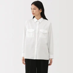 Chemises^Muji Chemise en popeline de coton pour femme