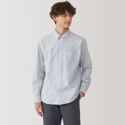 Chemises^Muji Chemise Oxford en coton lavé pour homme