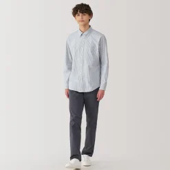 Chemises^Muji Chemise Oxford en coton lavé pour homme