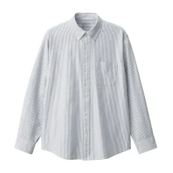 Chemises^Muji Chemise Oxford en coton lavé pour homme