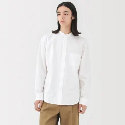 Chemises^Muji Chemise Oxford en coton lavé pour homme