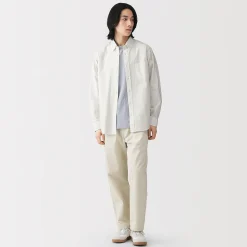 Chemises^Muji Chemise Oxford en coton lavé pour homme