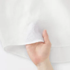 Chemises^Muji Chemisier à col officier en lin lavé pour femme